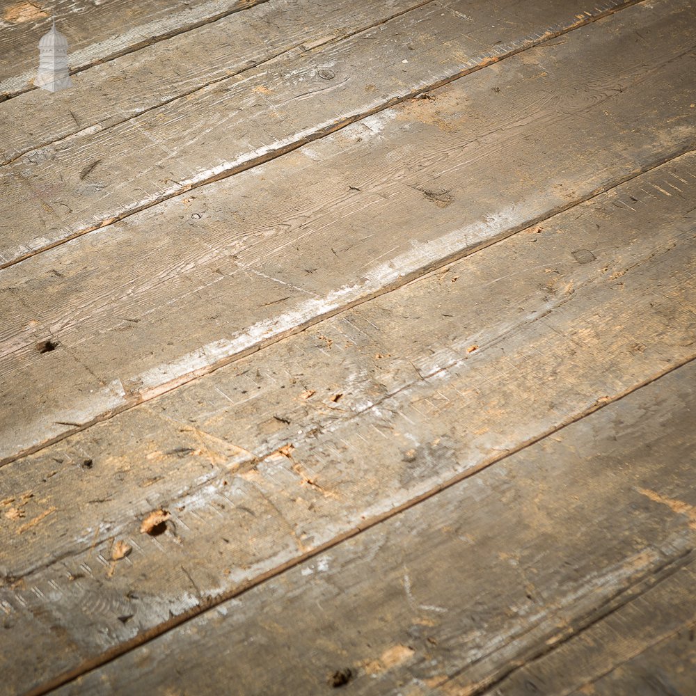 Batch of 41 Square Metres of Distressed Boards with Planed Backs Cut from Reclaimed Timbers