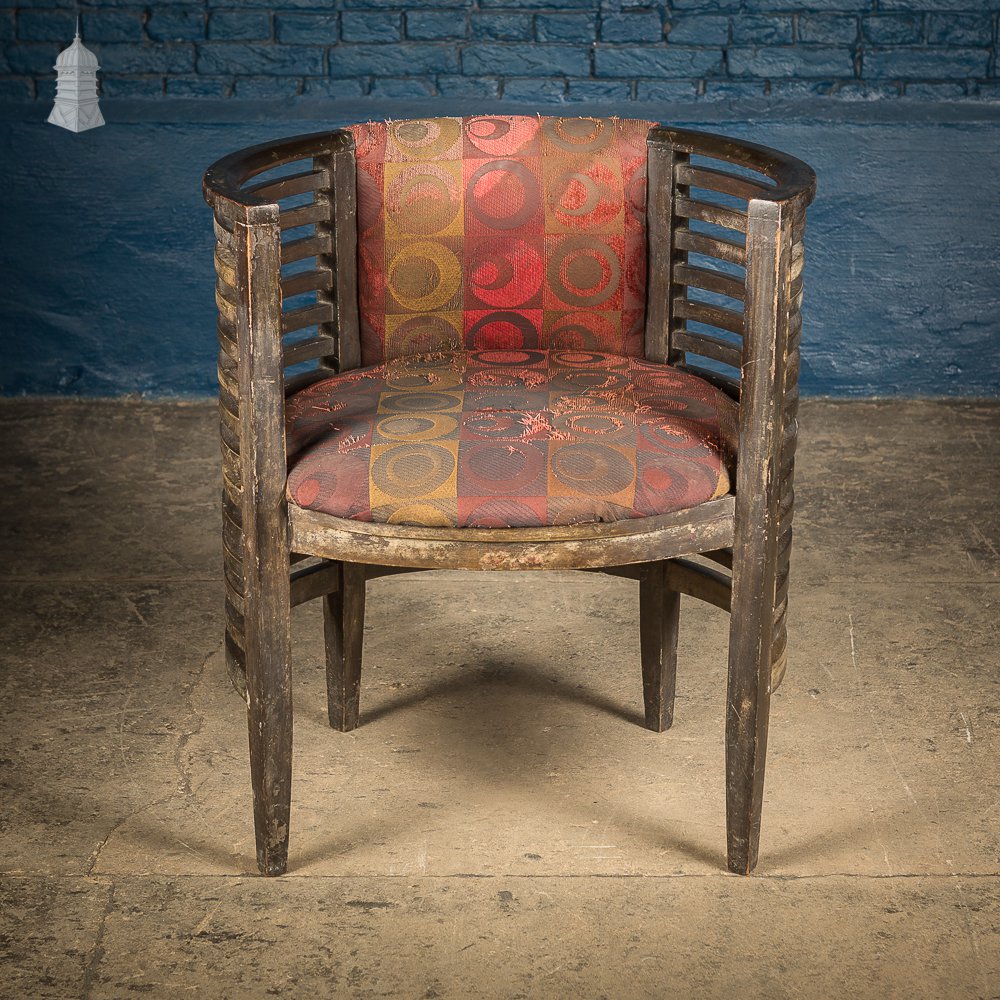 Art Deco Ebonised Tub Chairs from a Hotel in Bombay [No. 2]