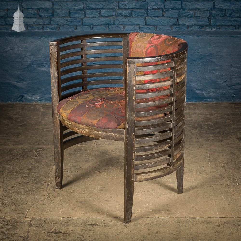 Art Deco Ebonised Tub Chairs from a Hotel in Bombay [No. 2]