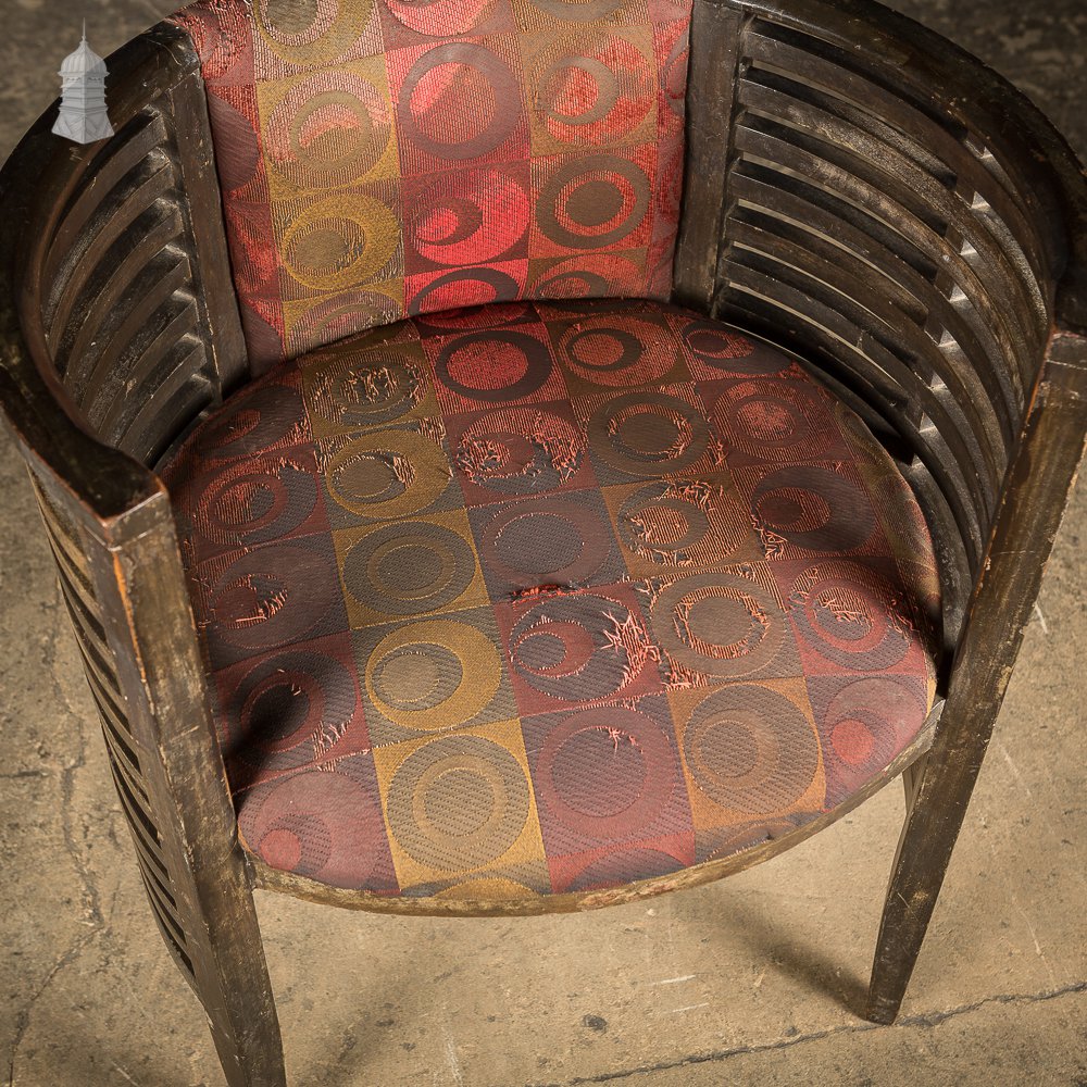 Art Deco Ebonised Tub Chairs from a Hotel in Bombay [No. 2]