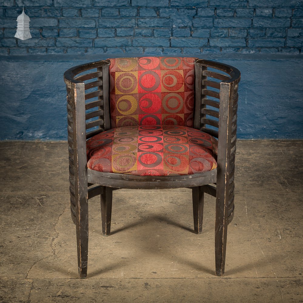 Art Deco Ebonised Tub Chairs from a Hotel in Bombay [No. 3]