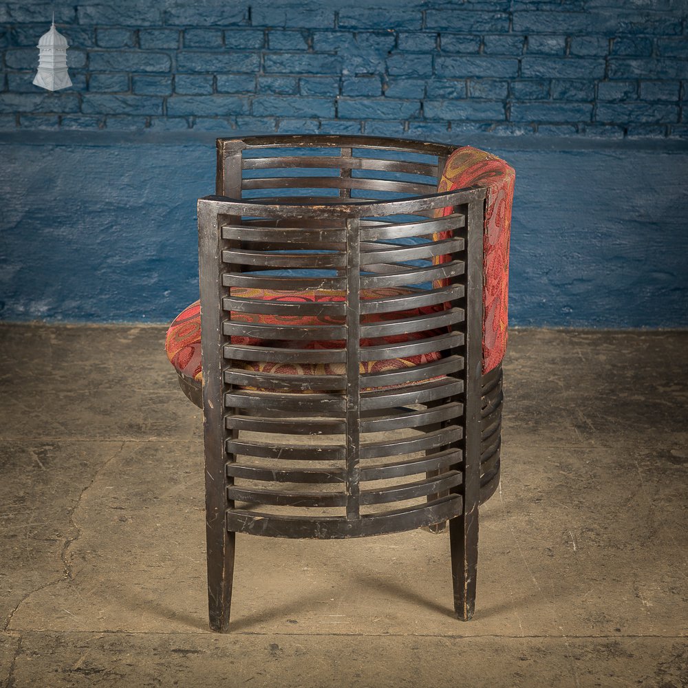 Art Deco Ebonised Tub Chairs from a Hotel in Bombay [No. 3]