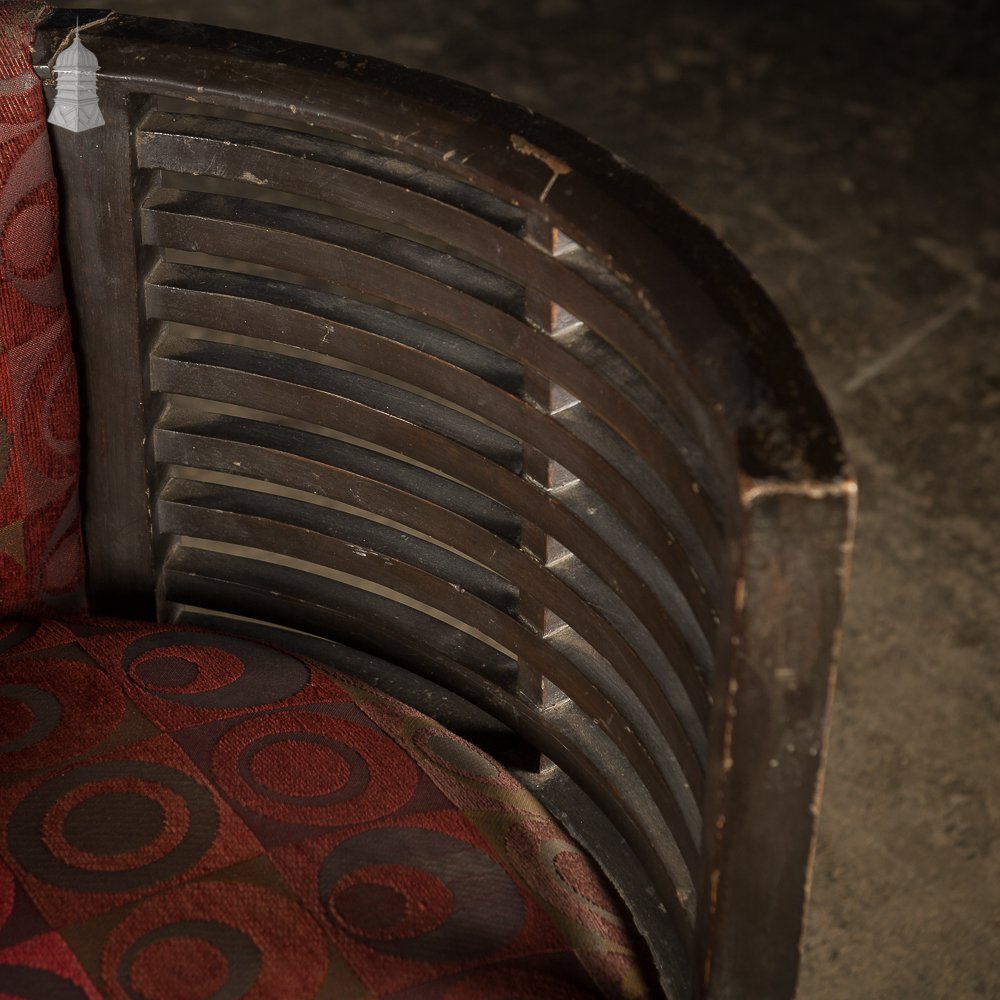 Art Deco Ebonised Tub Chairs from a Hotel in Bombay [No. 3]