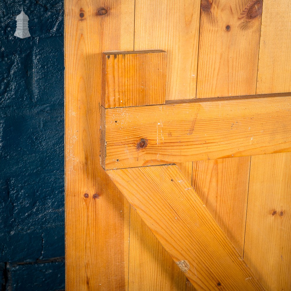 Stripped Pine Braced and Ledged Cottage Door