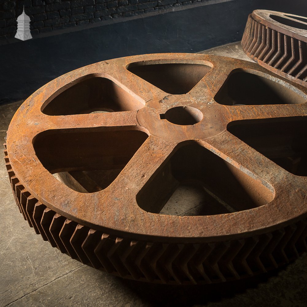 Pair of Huge Cast Iron Cog Gears – 2 Metres in Diameter