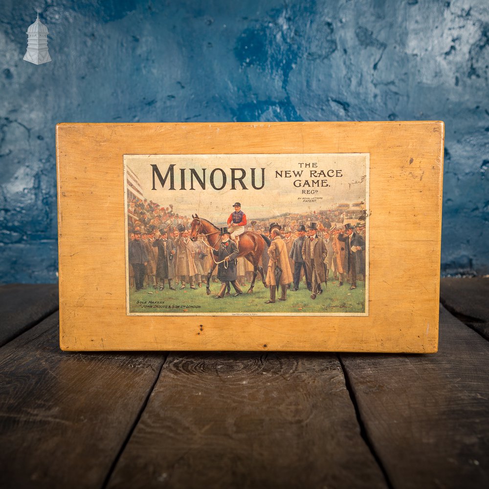 Minoru - The New Race Game by John Jaques & Son Horse Racing Board Game