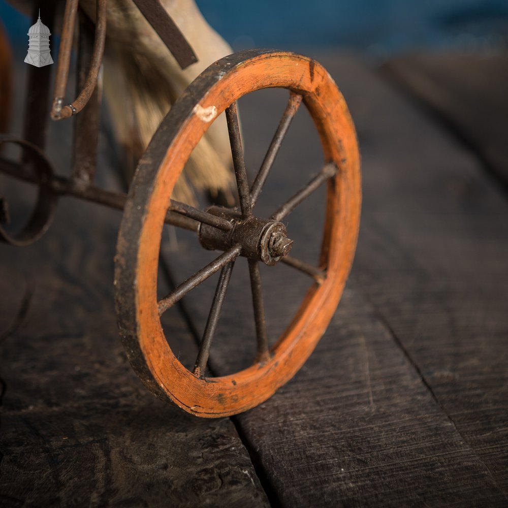 Small Vintage Wooden Tricycle Horse