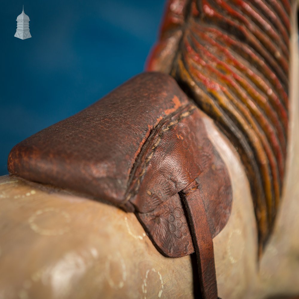 Small Vintage Wooden Tricycle Horse