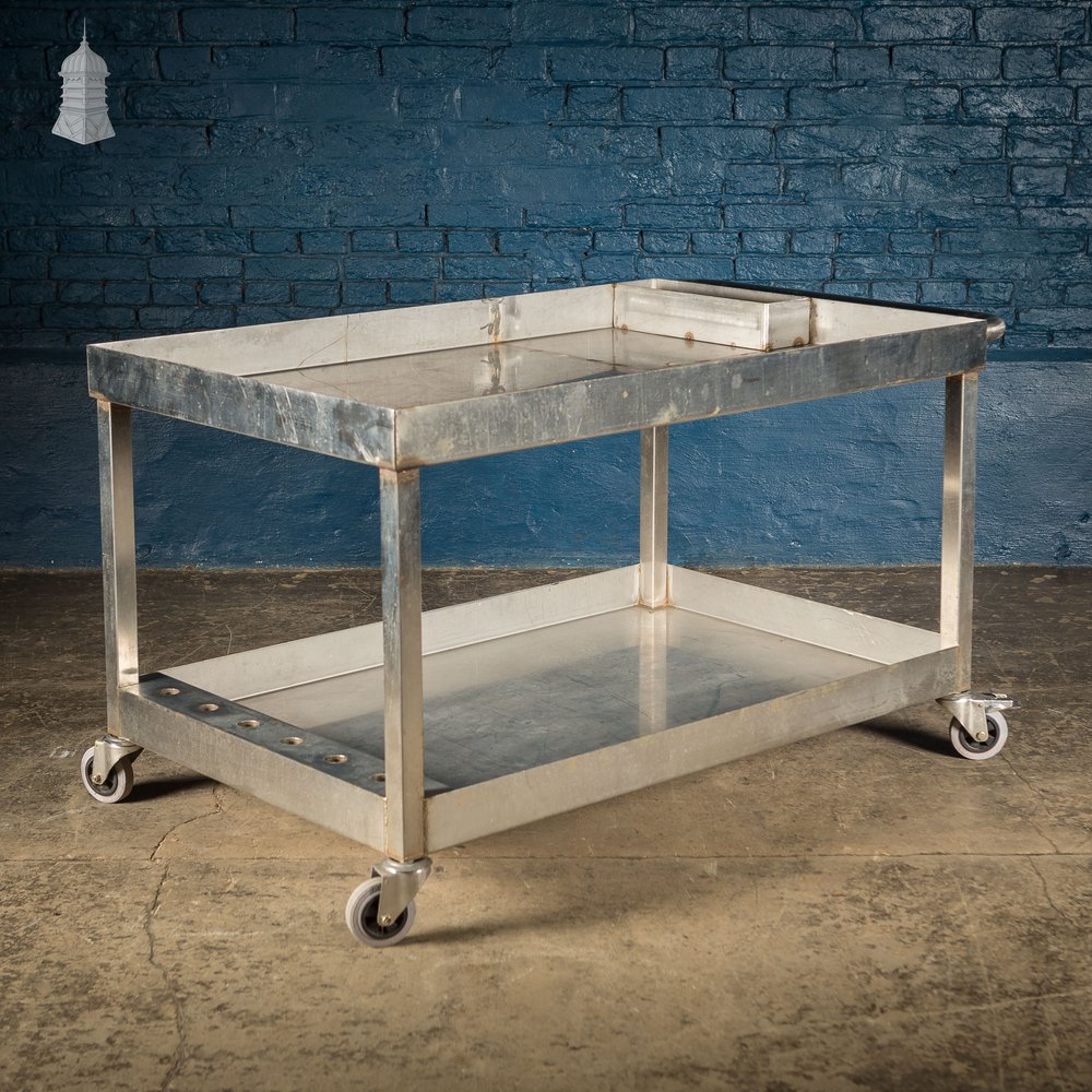 Large Industrial Stainless Steel Wheeled Trolley