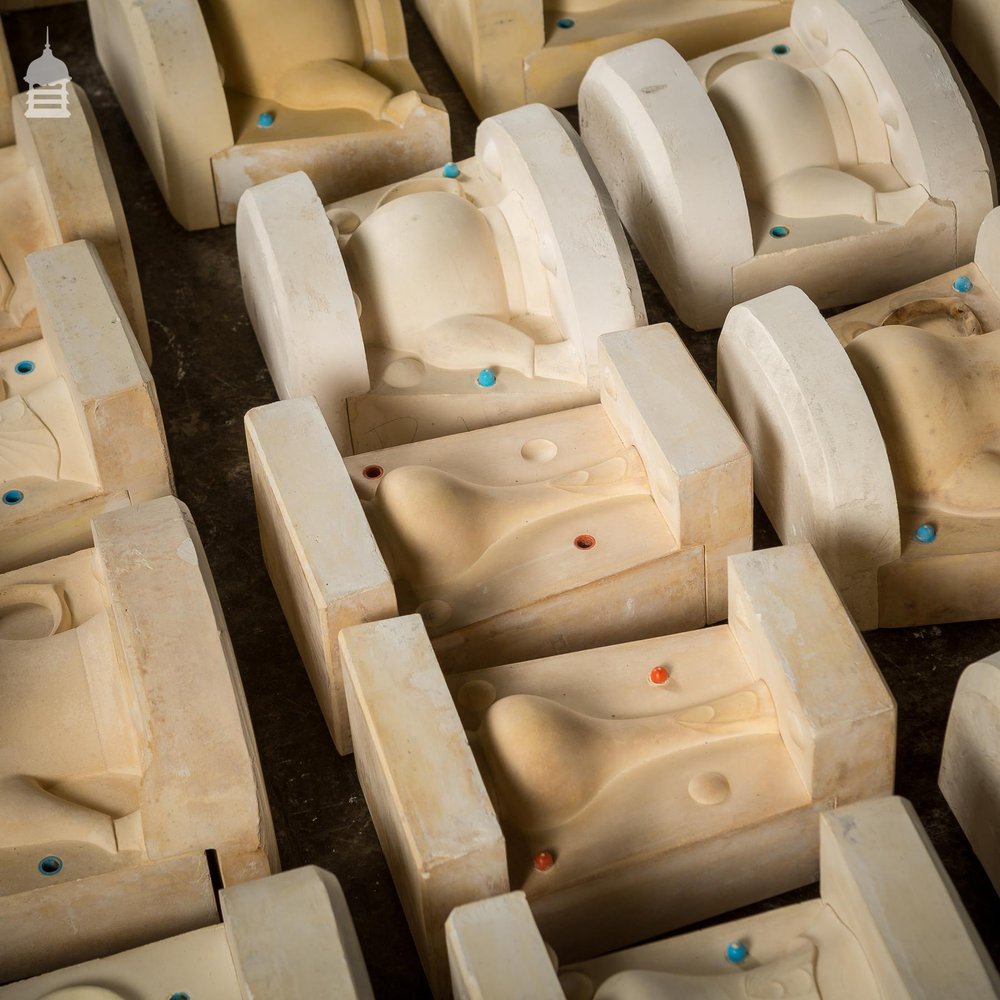 Batch of 68 Vintage Teapot & Vase Pottery Moulds