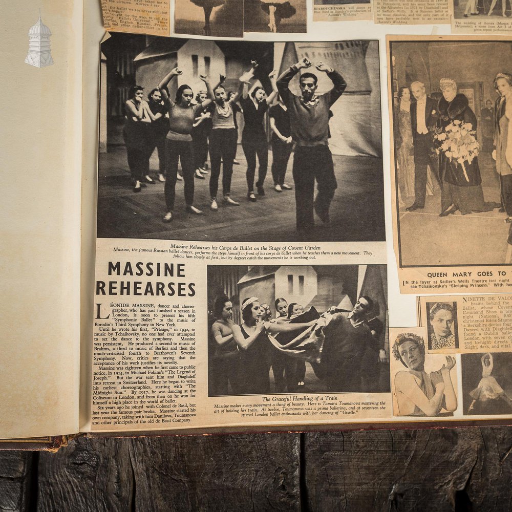 NR47321: Ipswich Museum Portrait Book Containing 1940’s Newspaper Clippings and Ballet Programmes From Theatre Royal Norwich