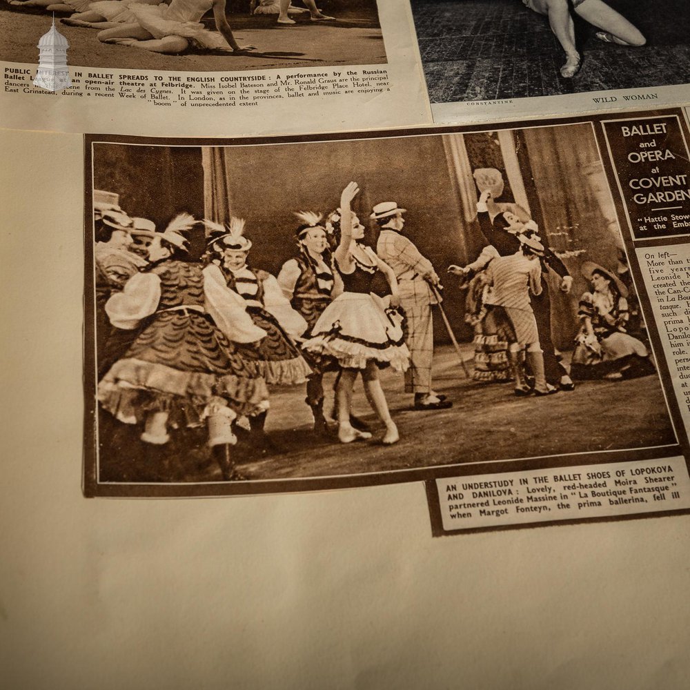 NR47321: Ipswich Museum Portrait Book Containing 1940’s Newspaper Clippings and Ballet Programmes From Theatre Royal Norwich