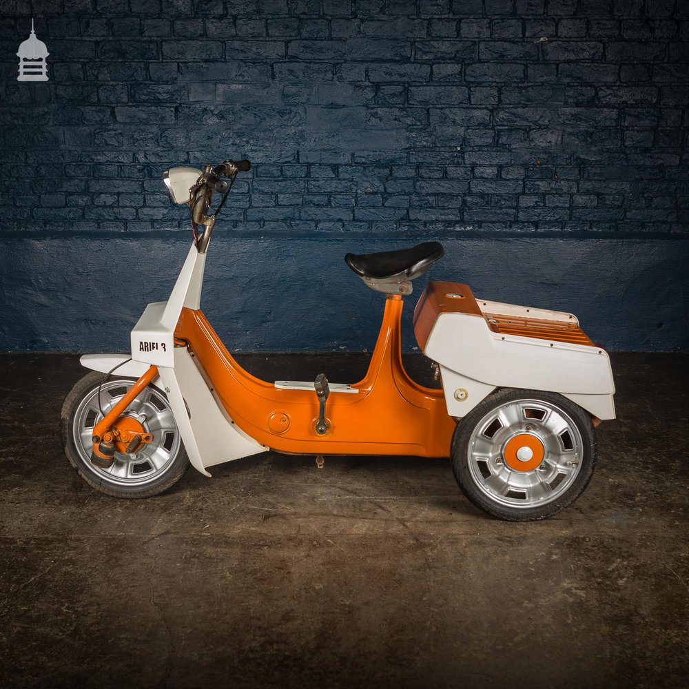 1970’s Orange BSA Ariel 3 50cc Motorised Tricycle Moped