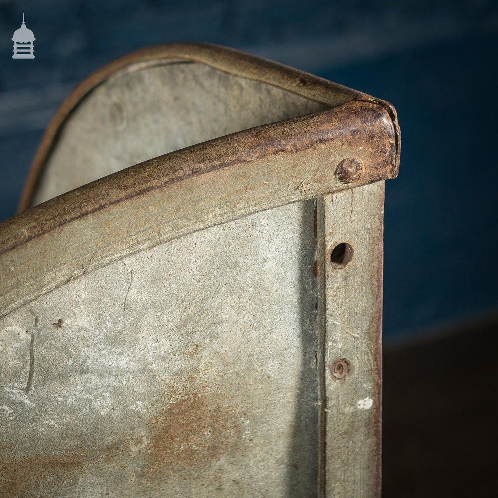 Early 20th C Galvanised Riveted Manger Planter