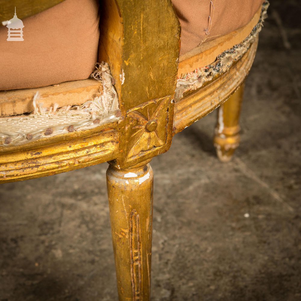 Pair of 19th C Louis XV Style Plaster and Gesso Arm Chairs