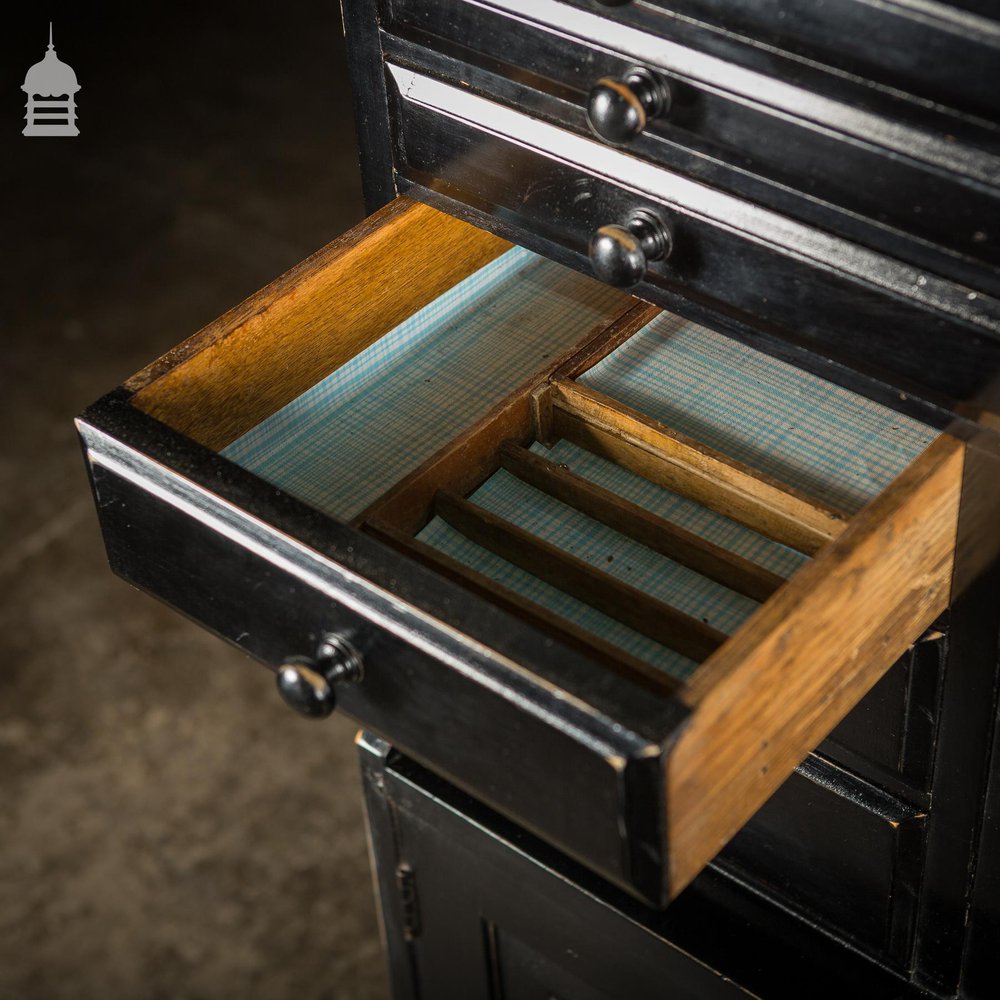 Edwardian Ebonized Dentist Cabinet