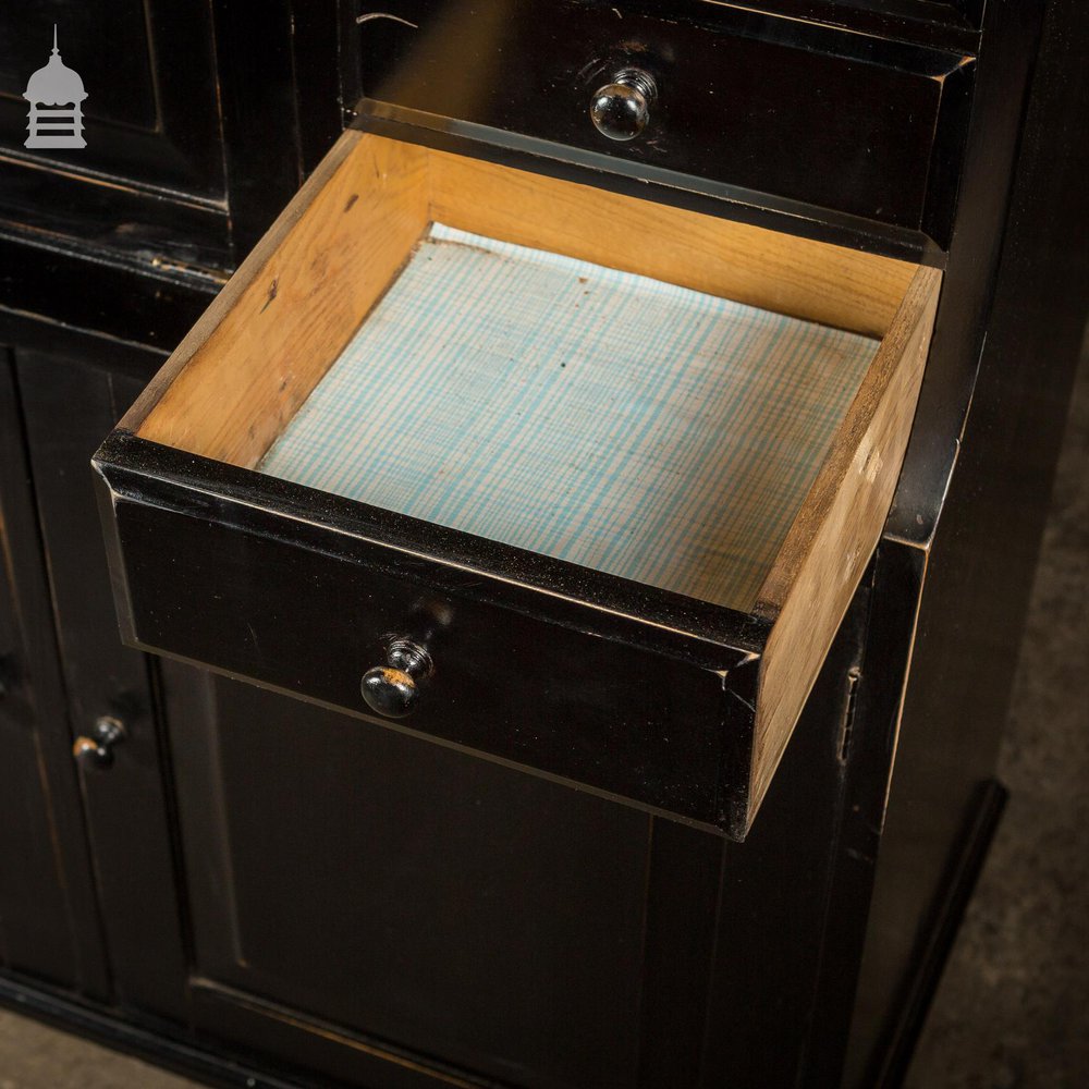 Edwardian Ebonized Dentist Cabinet