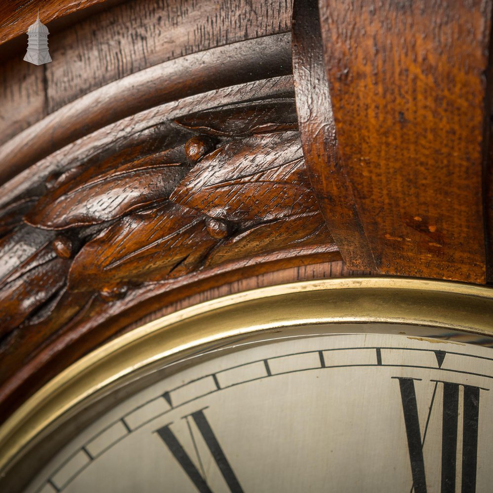 NR55021: 19th C Maple & Co Ltd London Large Scale Clock with Carved Details