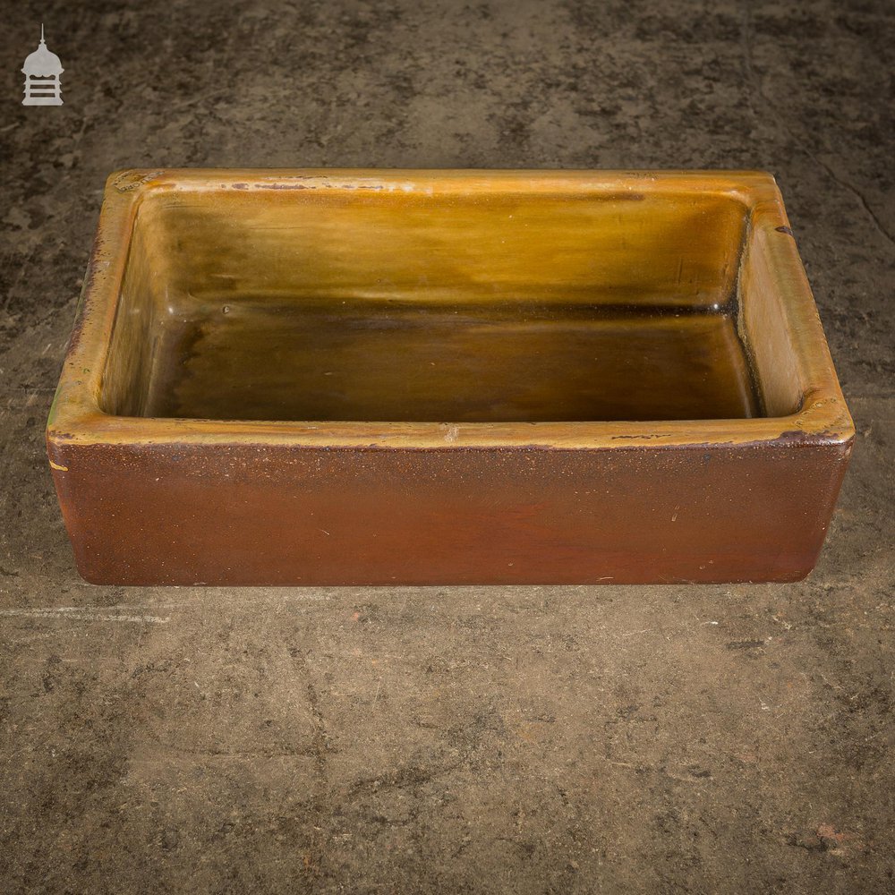 Worn Salt Glazed Trough Stamped Hurlford by Kilmarnock DUPLICATE NAME 1 DUPLICATE NAME 1