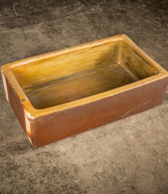 Worn Salt Glazed Trough Stamped Hurlford by Kilmarnock DUPLICATE NAME 1 DUPLICATE NAME 1