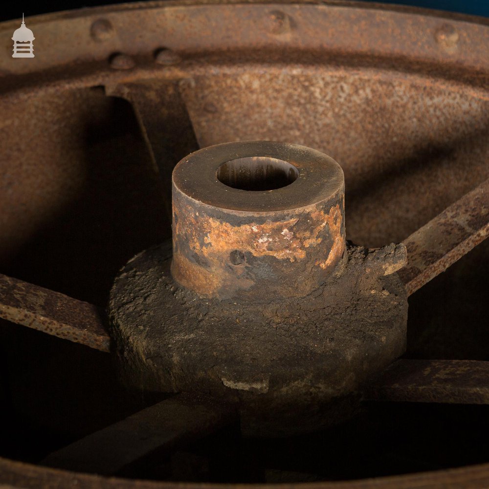 Pair of Large 19th C Industrial Roller Wheels Planters