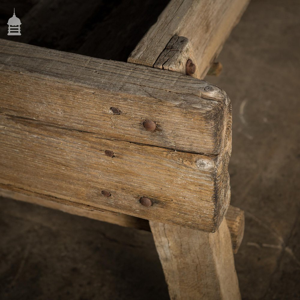 Large Bygone Oak and Pine Wooden Animal Feed Trough