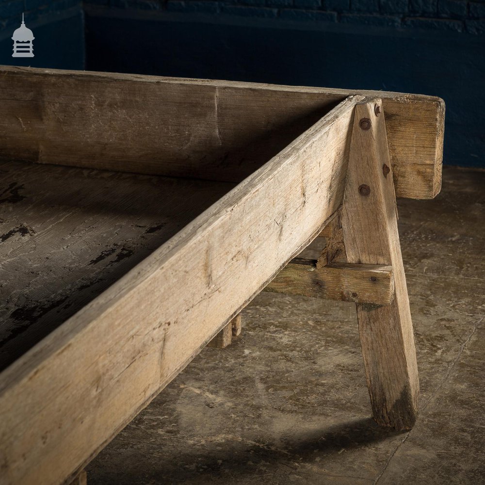 Large Bygone Oak and Pine Wooden Animal Feed Trough