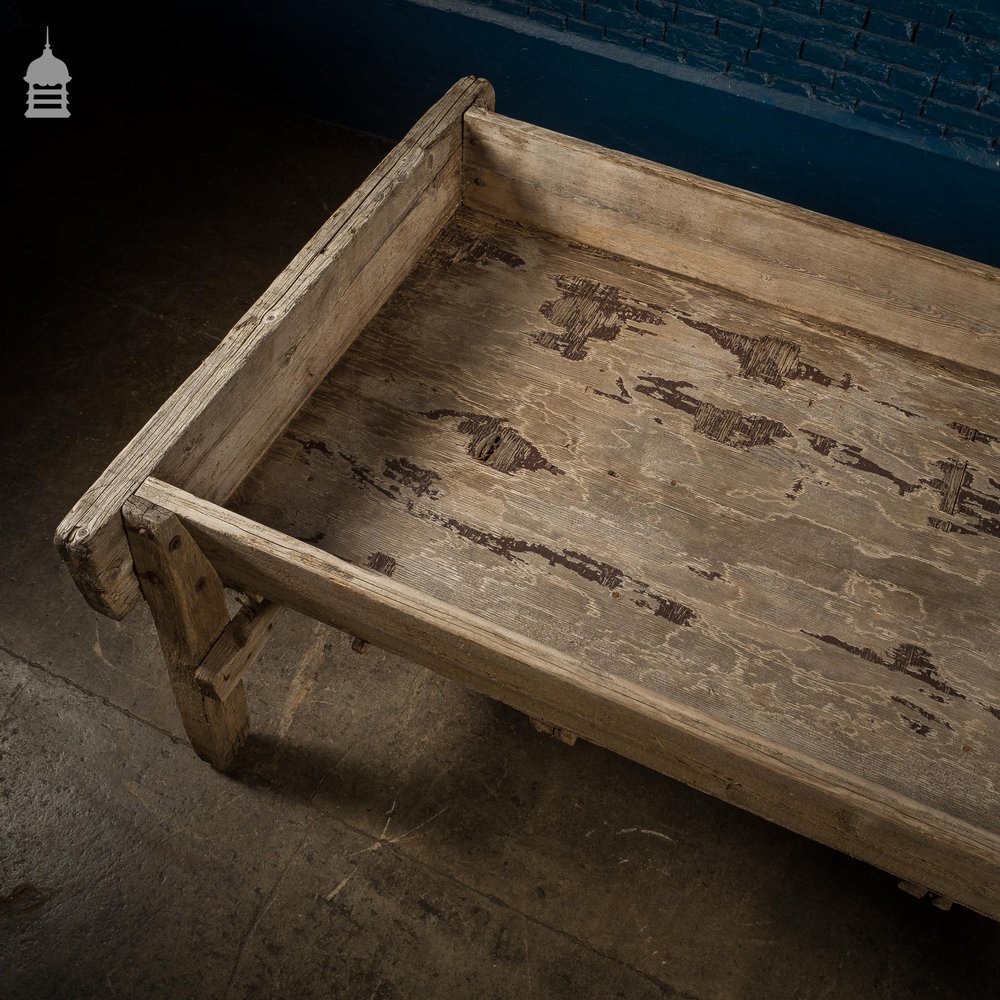 Large Bygone Oak and Pine Wooden Animal Feed Trough