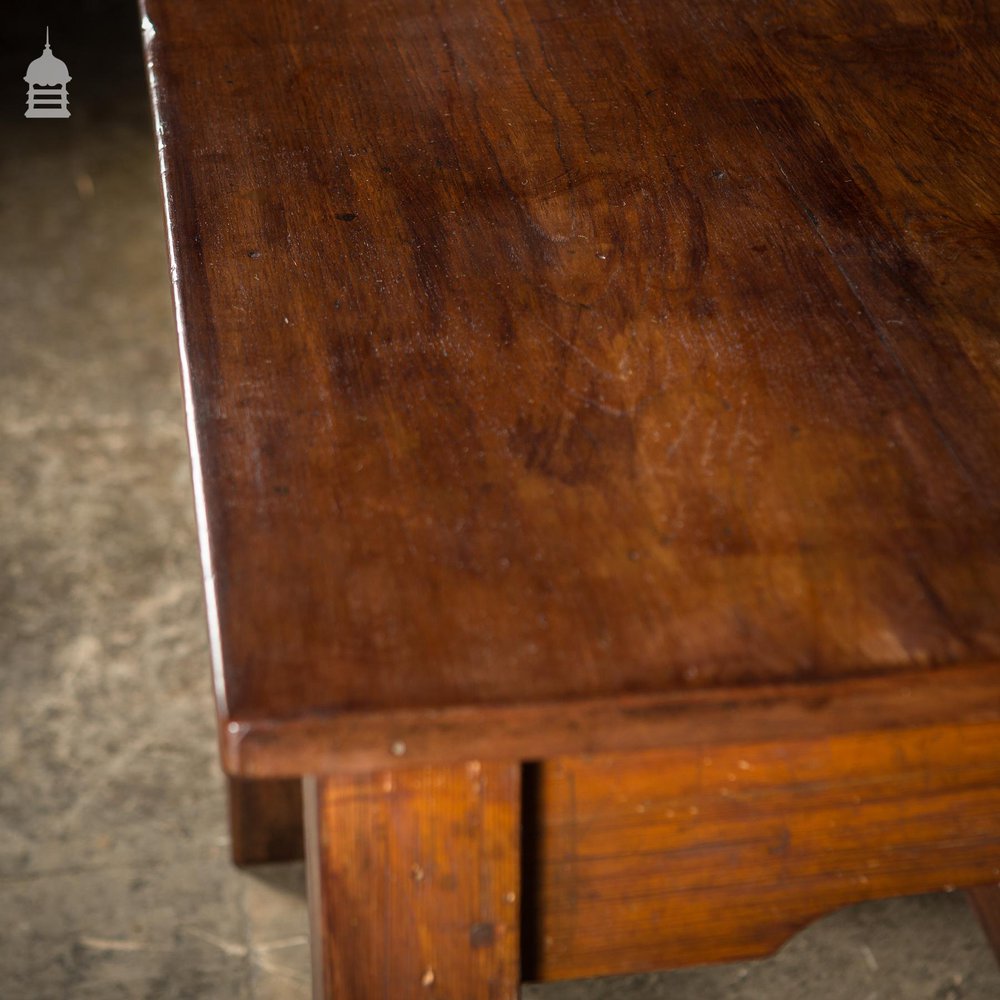 19th C 4ft x 4ft School Science Lab Mahogany and Pine Table DUPLICATE NAME 1