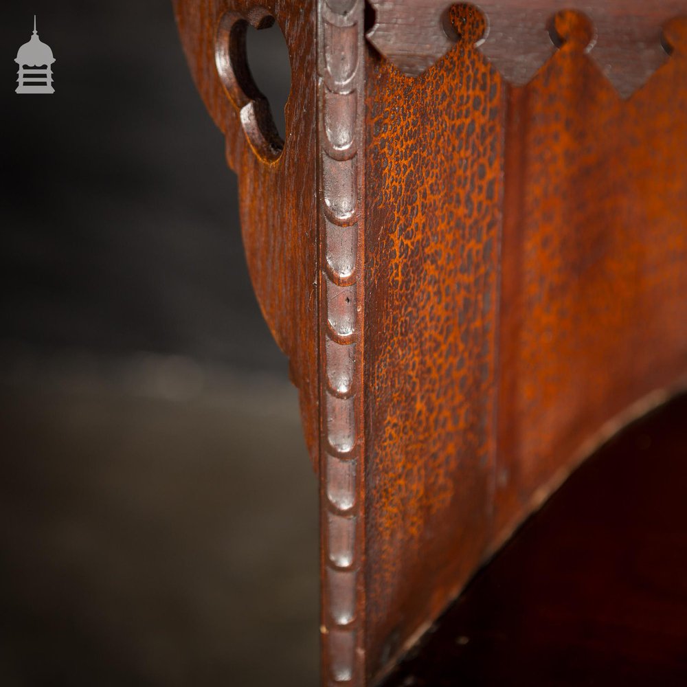 19th C Barrel Back Pugin Style Bookcase From an Oxford College