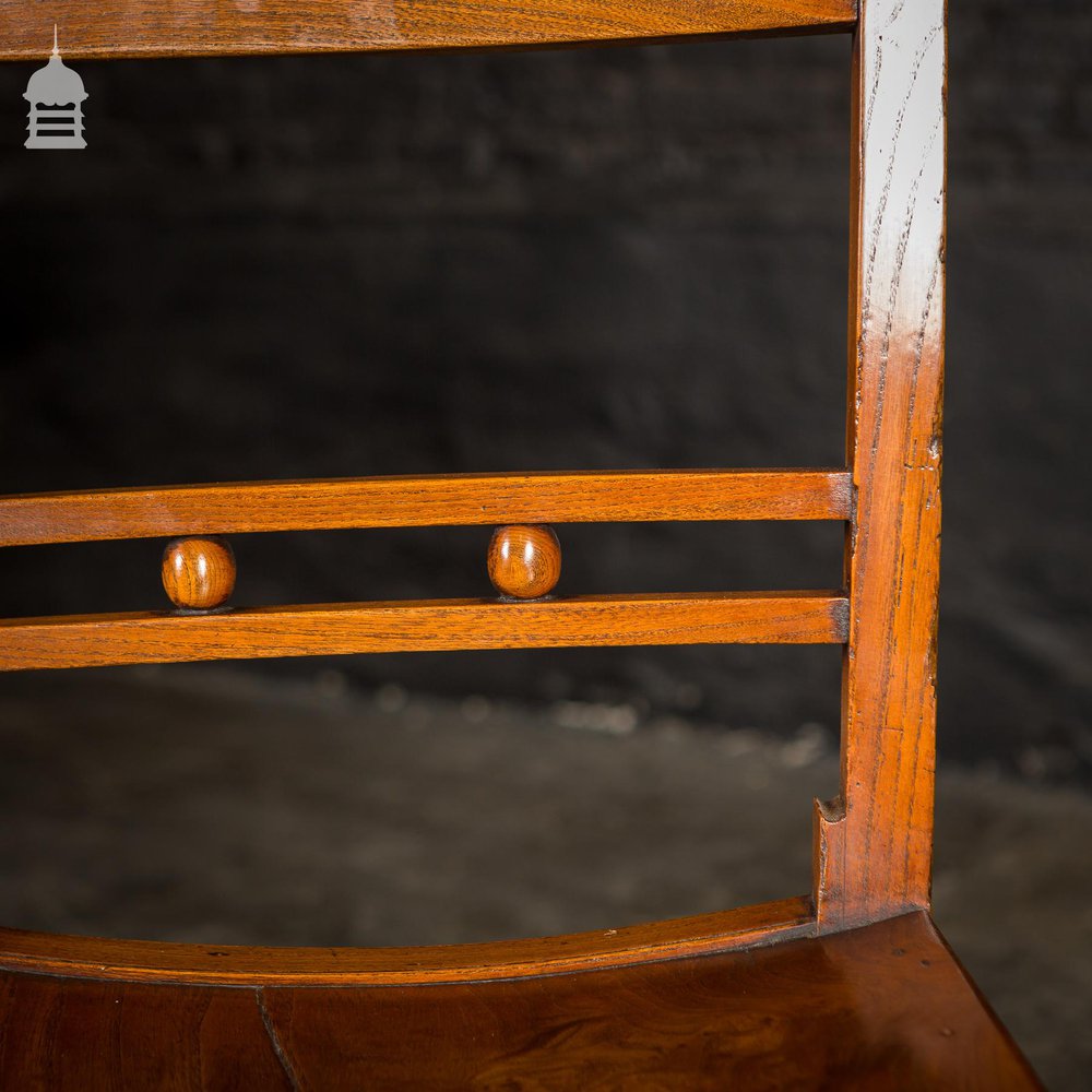 Pair of 18th C Elm Country Farmhouse Chairs