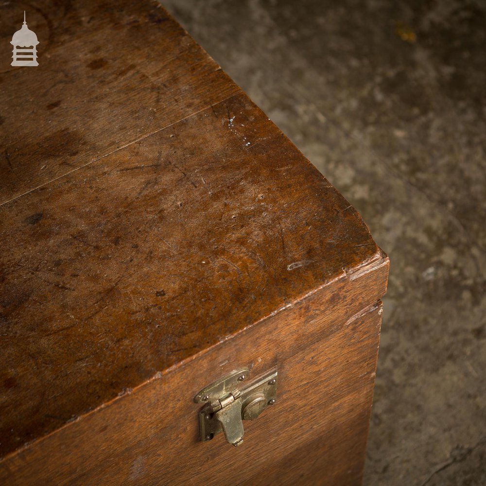 Large 19th C Elm Trunk Chest