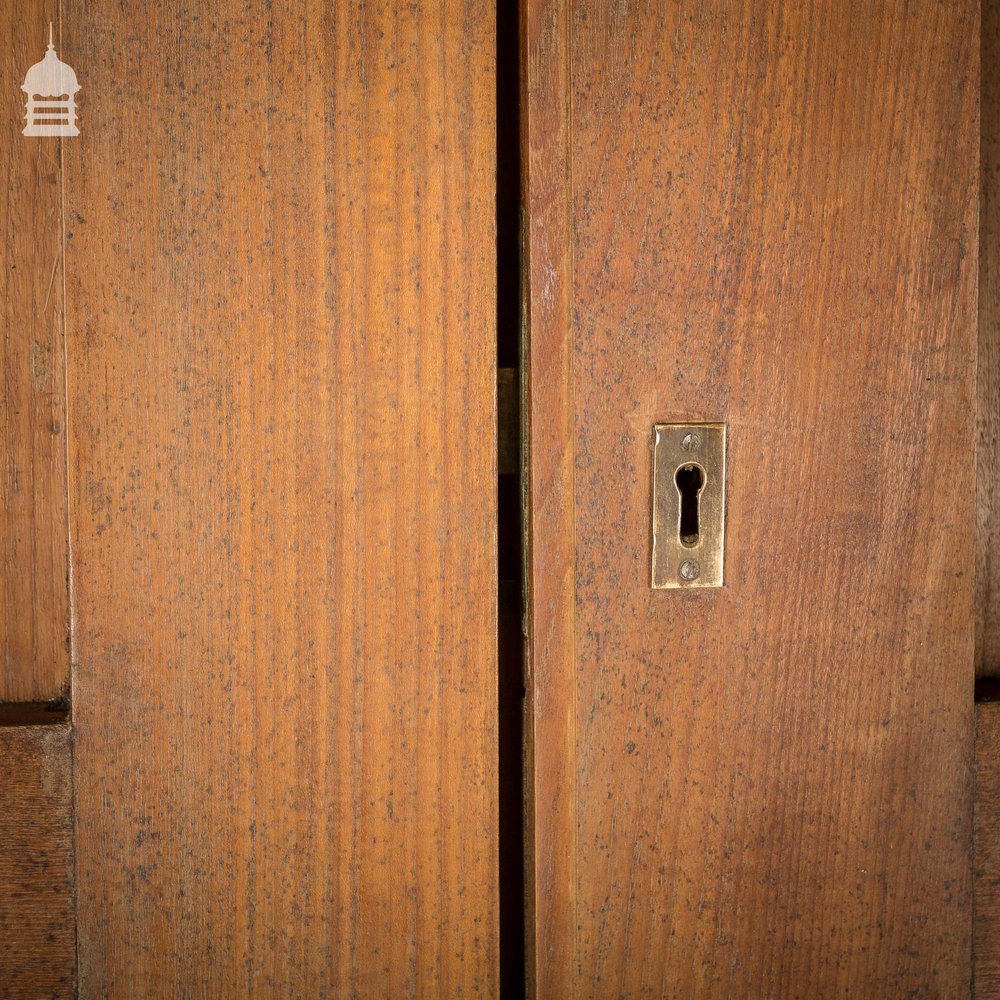 Pair of Teak Doors With Scroll Design and Brass Hardware Circa 1900