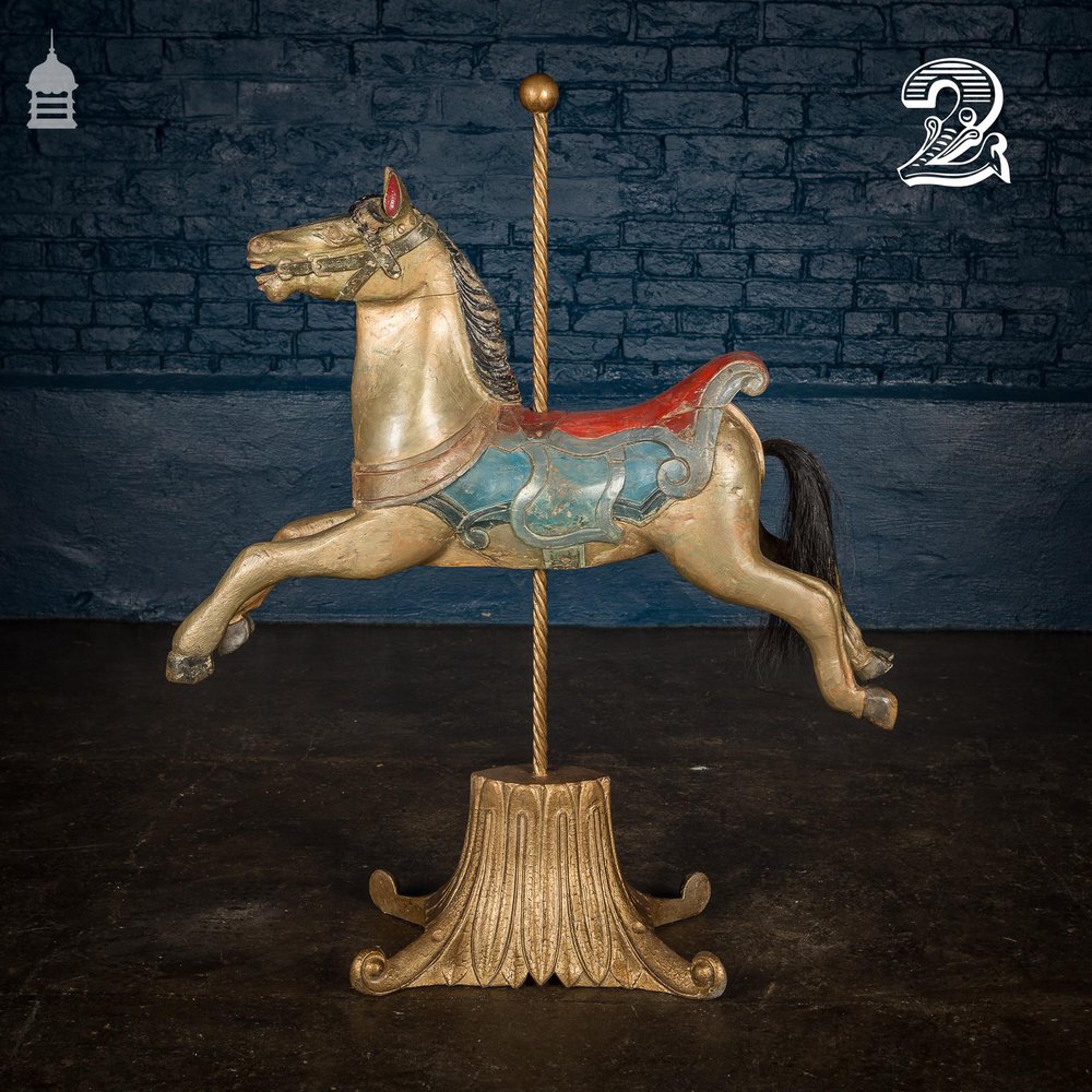 A Rare English 19th C Juvenile Carousel Galloper Horse by Anderson of Bristol Circa 1890 No. 2