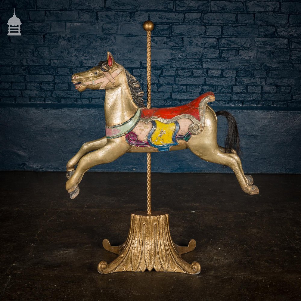 A Rare English 19th C Juvenile Carousel Galloper Horse by Anderson of Bristol Circa 1890 No. 5