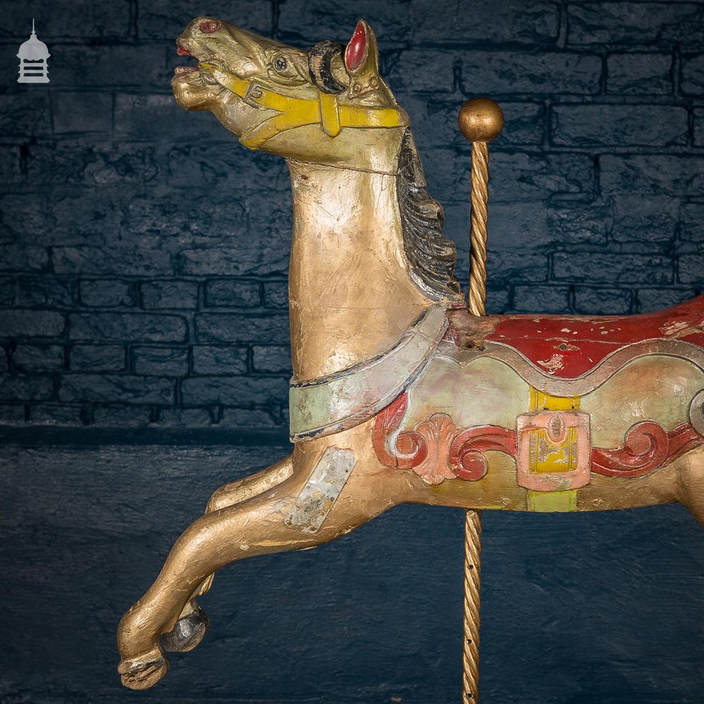 A Rare English 19th C Juvenile Carousel Galloper Horse by Anderson of Bristol Circa 1890 No. 8