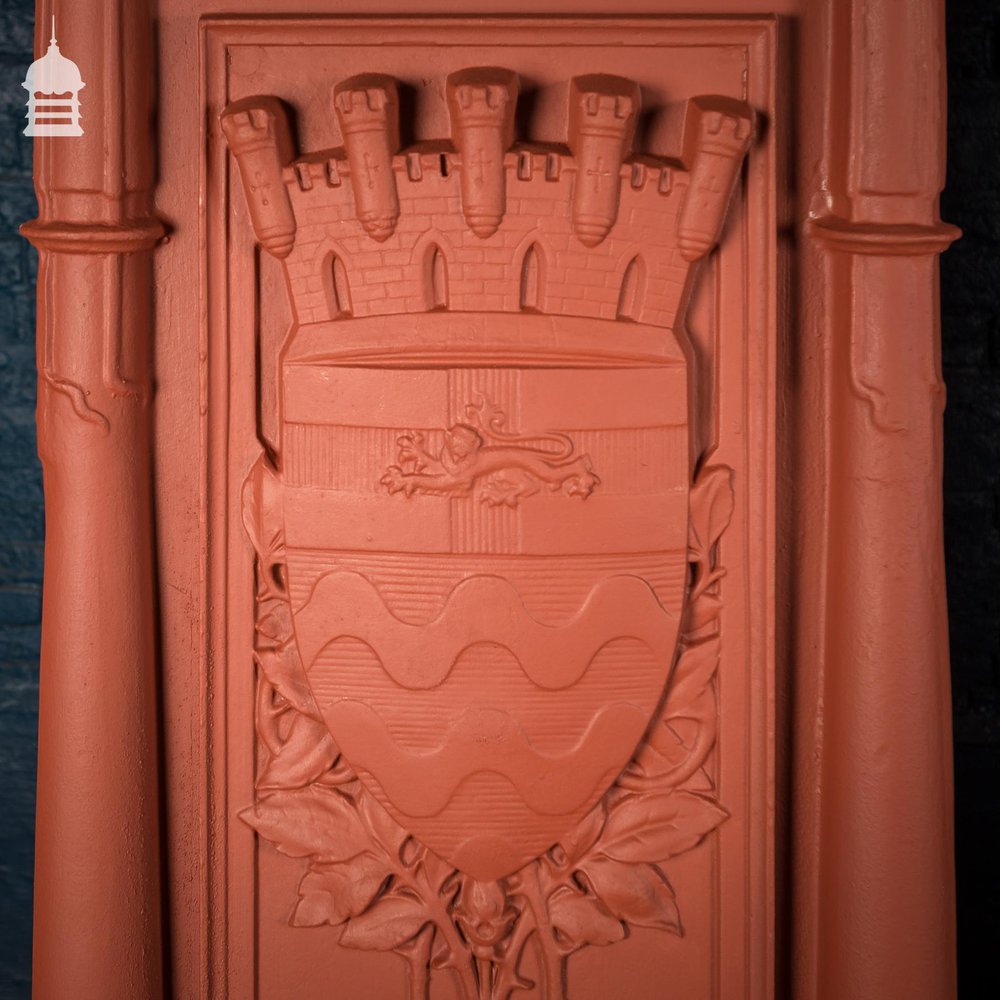 Pair of Cast Iron London County Council Embankment Lamppost Bases finished in Red Oxide Primer