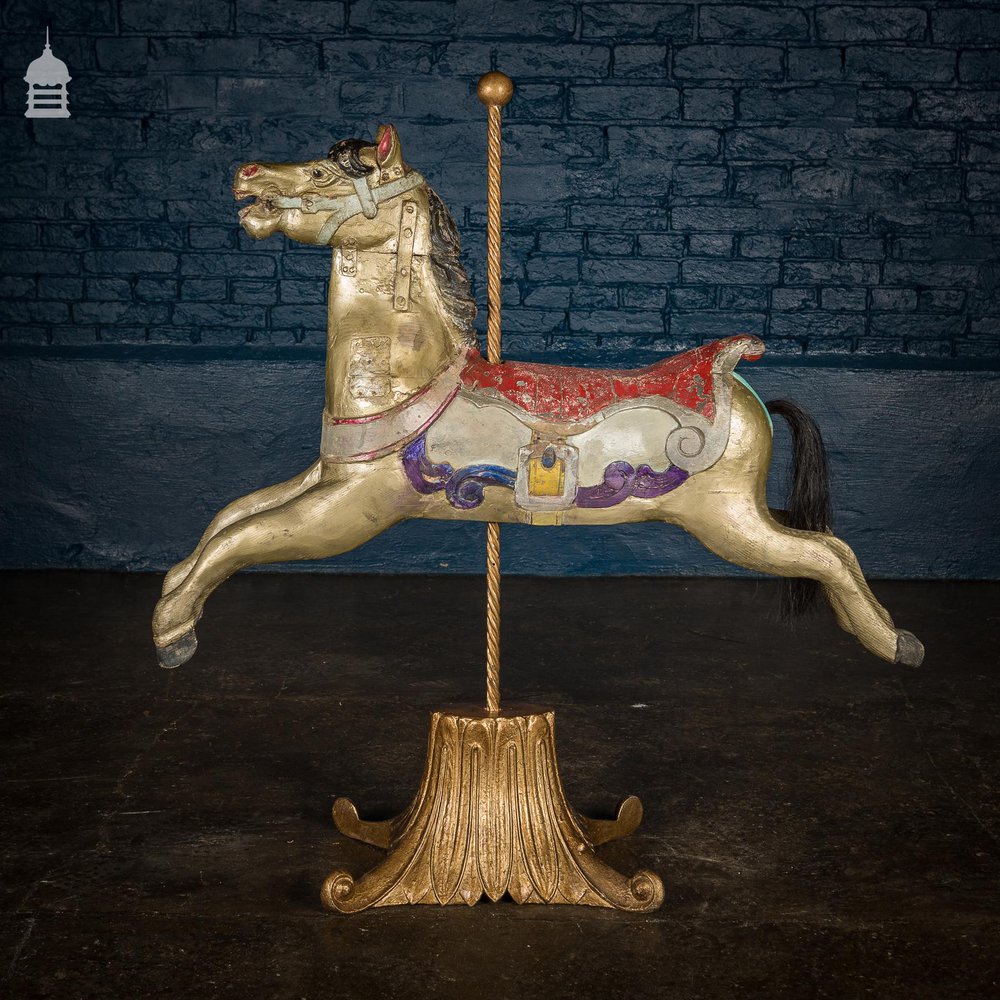 A Rare English 19th C Juvenile Carousel Galloper Horse by Anderson of Bristol Circa 1890 No. 10