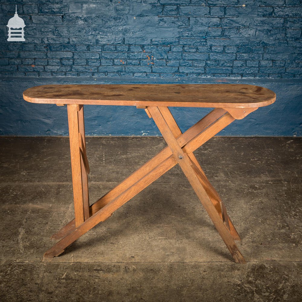 Early 20th C Teak Folding Ironing Board