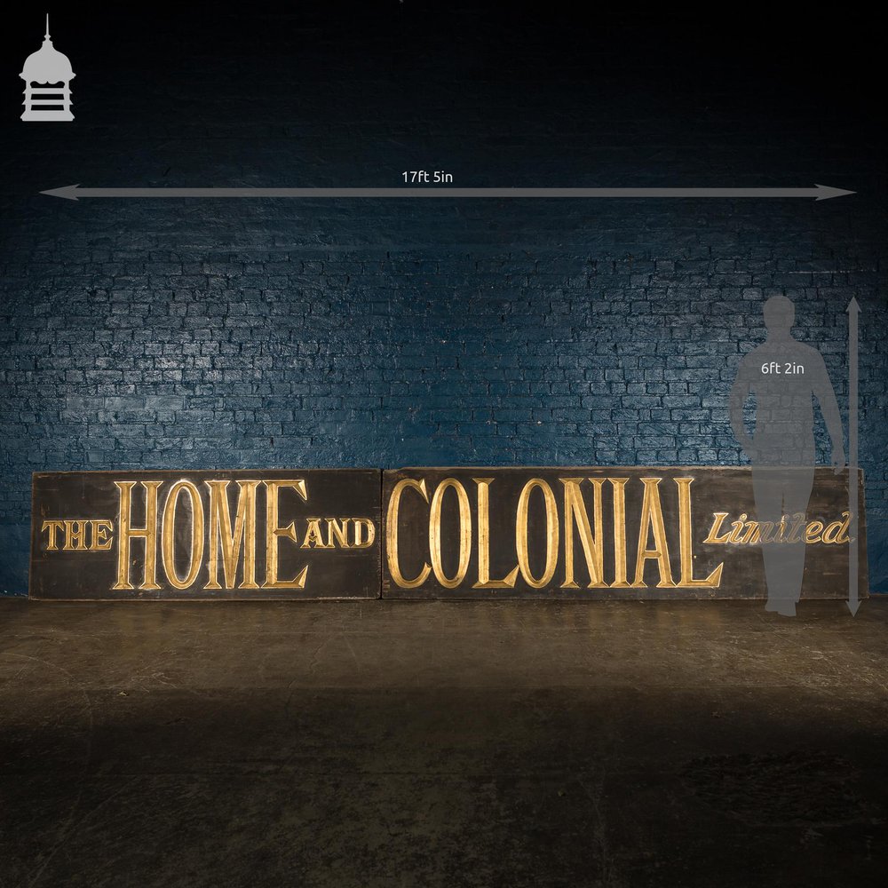 Large Scale 19th C ‘The Home and Colonial Limited’ Commercial Shop Sign