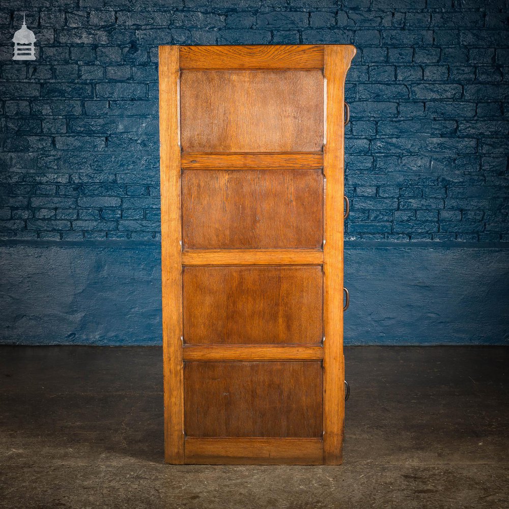 1920’s Oak 4 Drawer Filing Cabinet