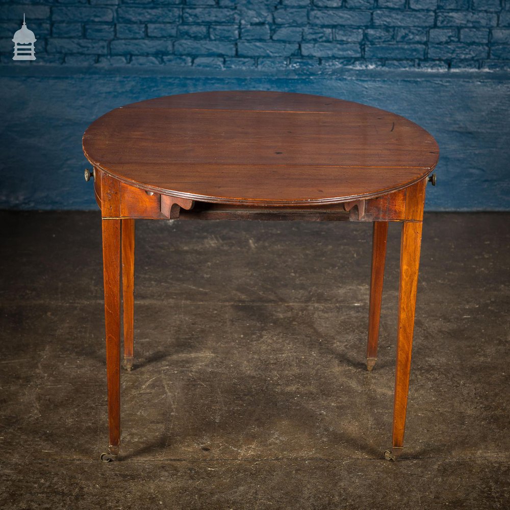 Small Regency Banded Mahogany Drop Leaf Table