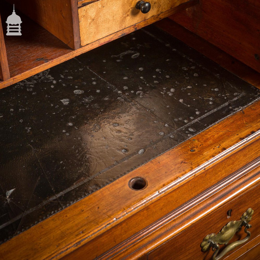 Impressive 19th C Mahogany Roll Top Bureau Desk