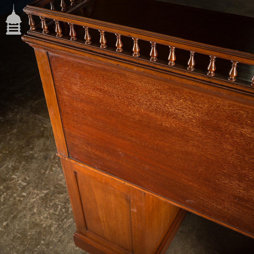 Impressive 19th C Mahogany Roll Top Bureau Desk