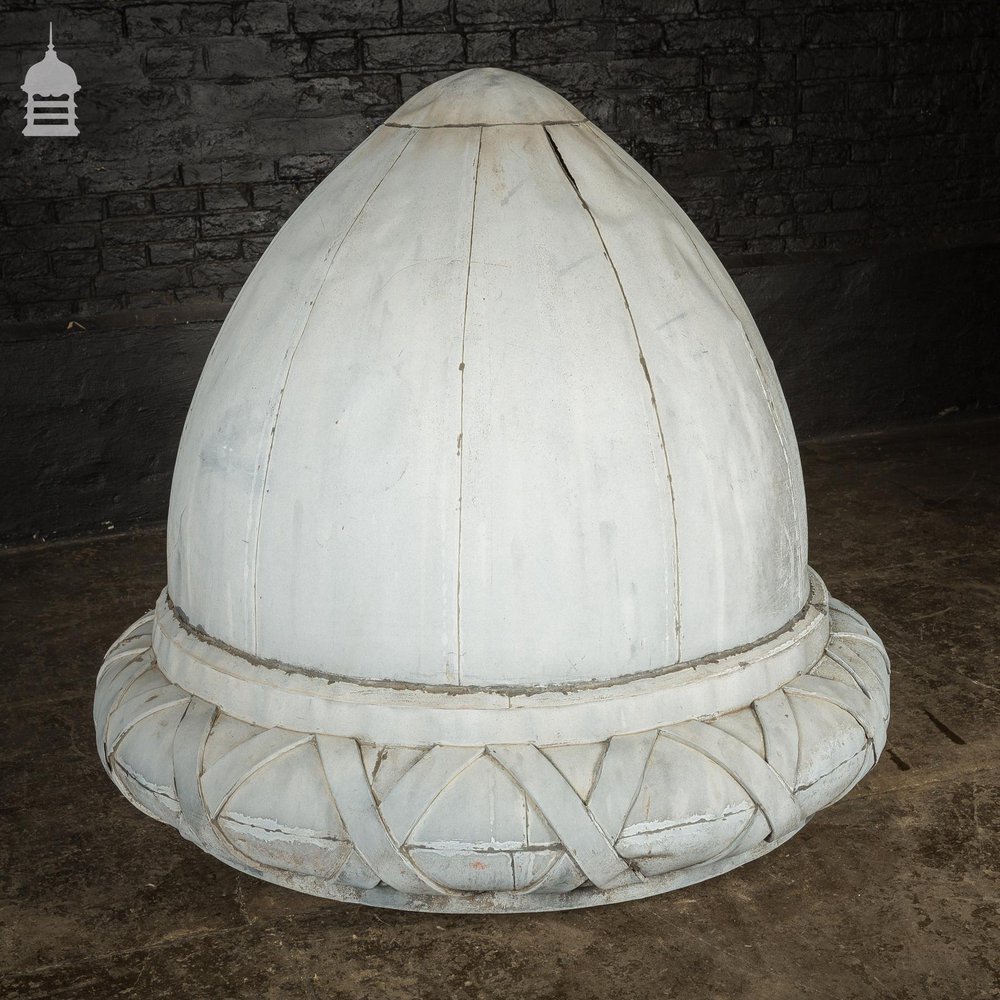 Large Early 19th C Zinc Architectural Acorn Finial Dome Cupola