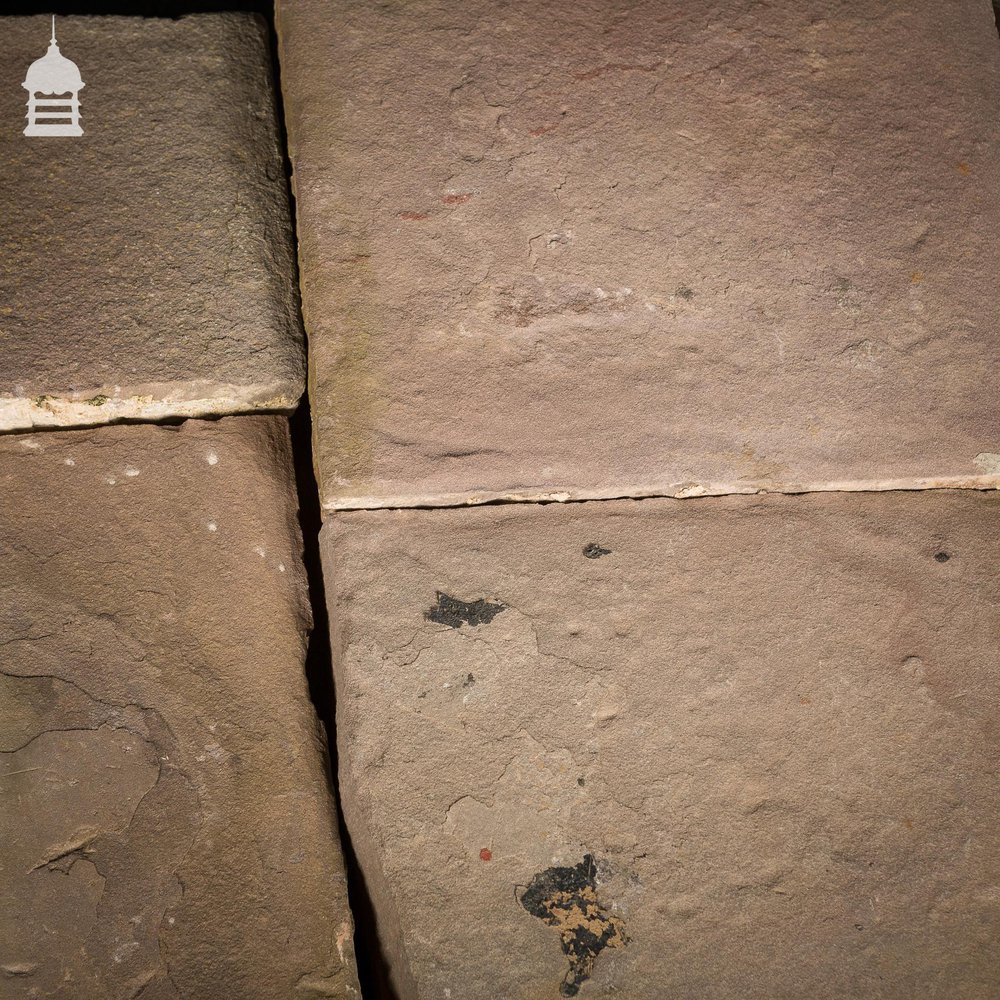 Batch of 3.9 Square Metres of Mixed Thickness Pennant Stone Slabs Flagstones Paving