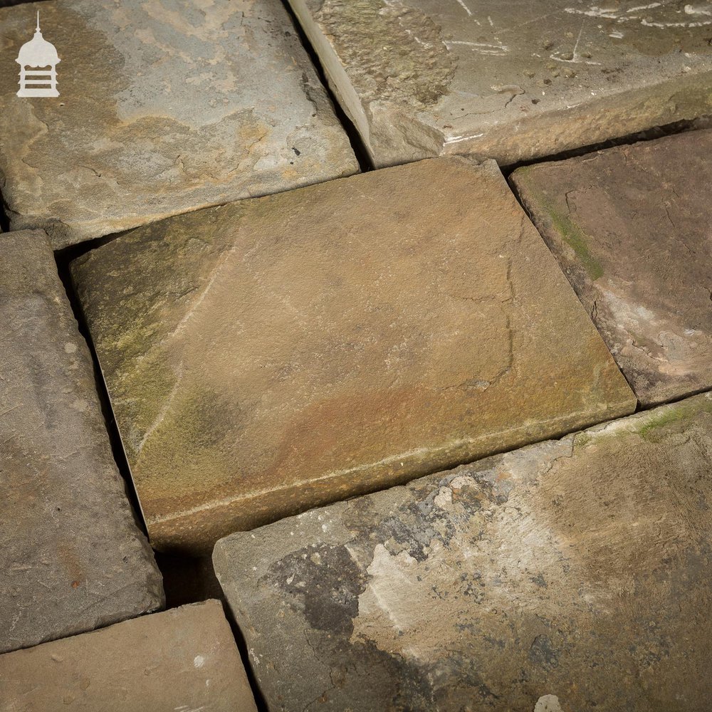 Batch of 4 Square Metres of Mixed Thickness Pennant Stone Slabs Flagstones Paving