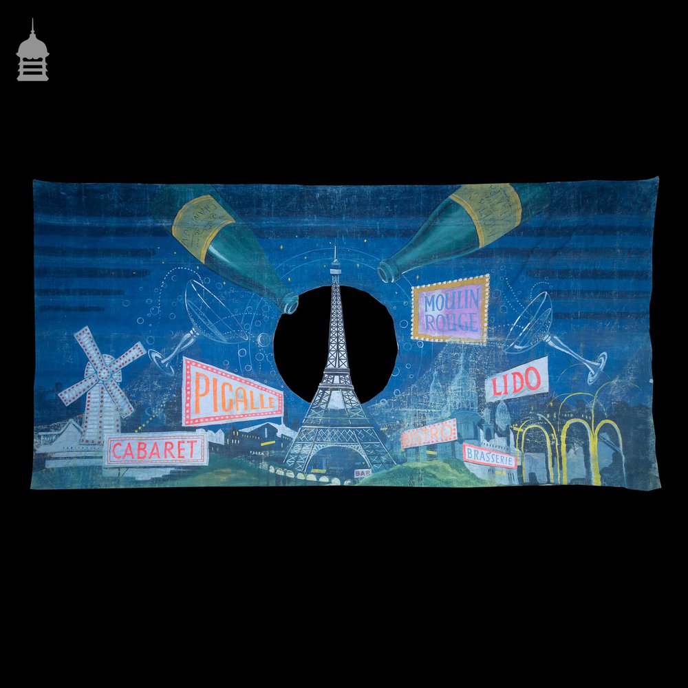 Theatre UV Backdrop Cloth Circa 1960 Moulin Rouge