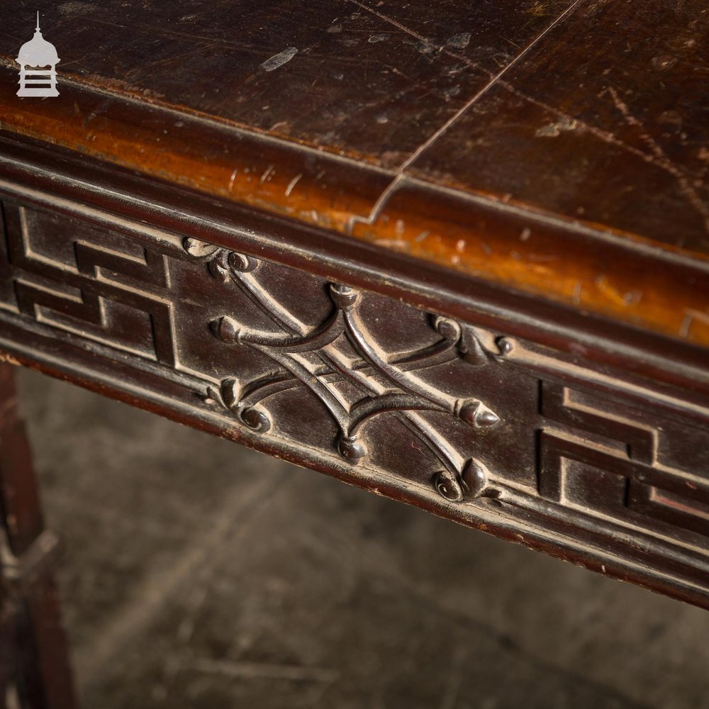 NR41221: Circa 1900 Chippendale Revival Hardwood Sideboard Table from the Baroda Residency in India DUPLICATE NAME 1