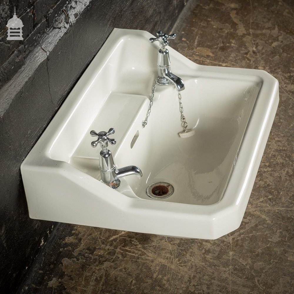 Circa 1900 Johnson Bros. Peeras White Ceramic Sink